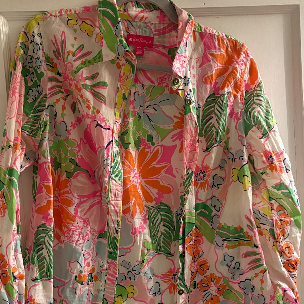 Lilly Pulitzer Multicolor Floral Blouse M